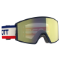 Preview: Scott REACT beige/blue/yellow chrome-Skibrille