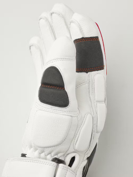 Preview: Hestra IMPACT RACING Sr. (white/flame red) - Skihandschuhe