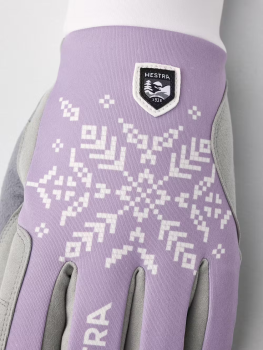 Preview: Hestra WOMEN´S XC PRIMALOFT (purple/print) - Langlaufhandschuhe