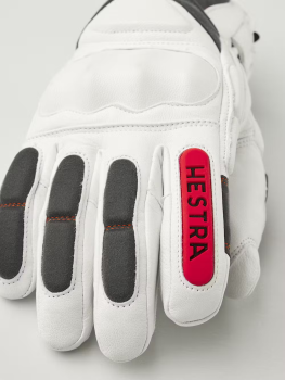 Preview: Hestra IMPACT RACING Sr. (white/flame red) - Skihandschuhe