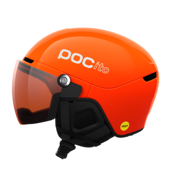 Poc POCITO OBEX VISOR (fluorescent orange/sunny light orange)-Skihelm